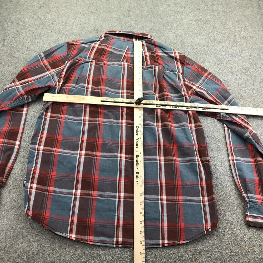 The North Face Shirt Mens Medium Red Plaid Long Sleeve Button Up Casual Outdoor